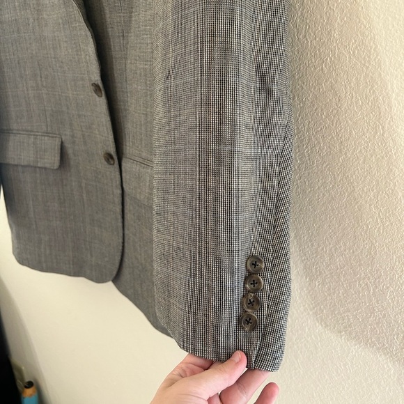 Ralph Lauren Sport Coat Mens 44S Gray Houndstooth Silk Wool Single Vent Lined - Picture 2 of 10
